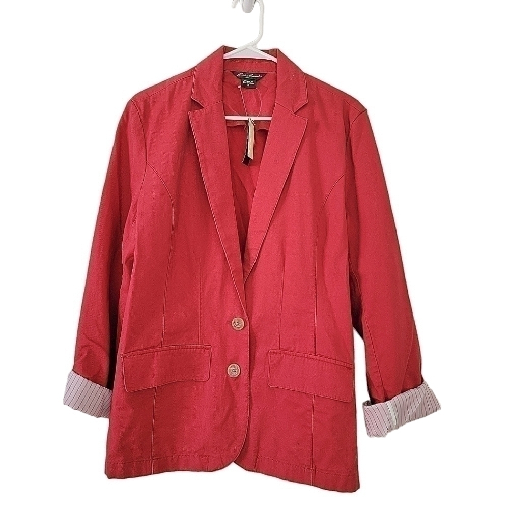EDDIE BAUER Casual Blazer in Radish Red NWT